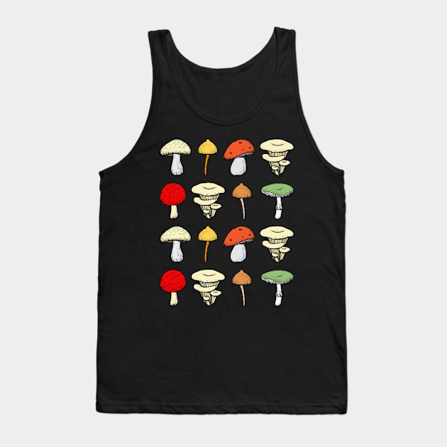 Cottagecore Aestehtic Mushroom Foraging Fungi Tank Top by Alex21